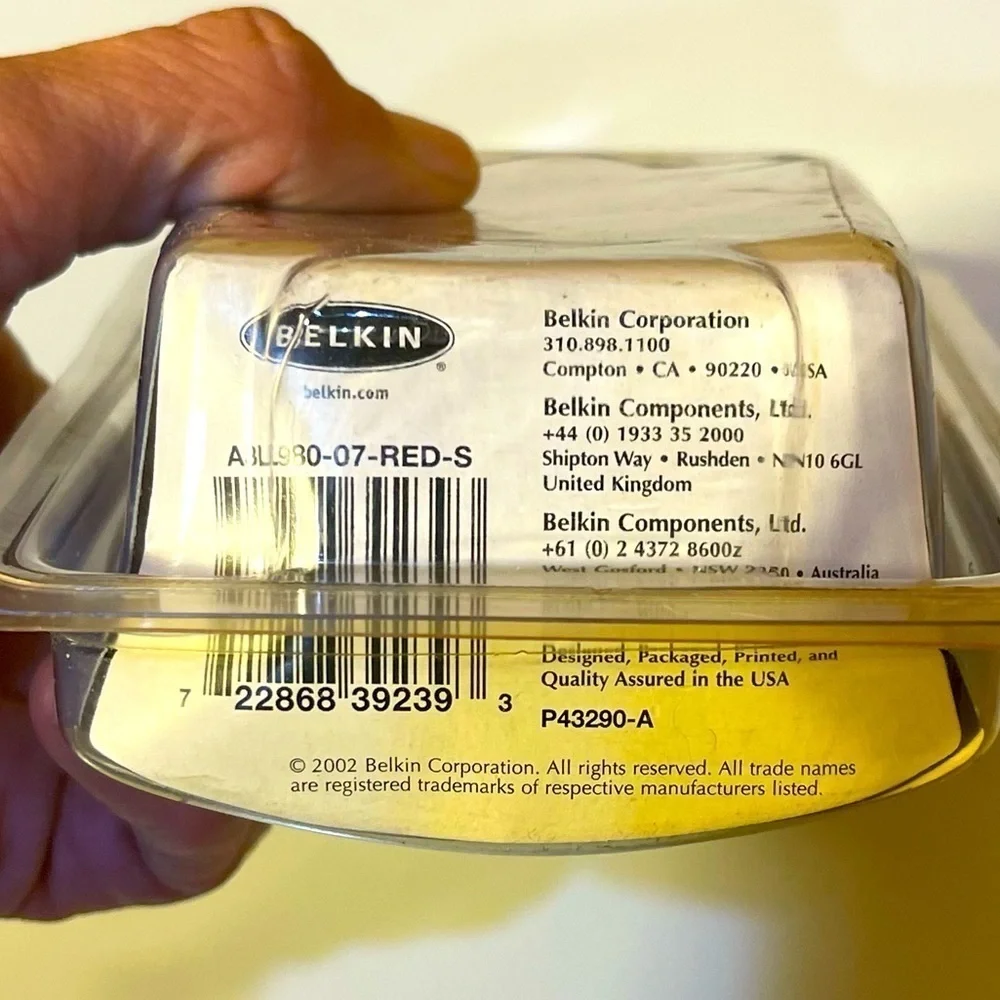 BELKIN Gold Series Cat 6 Ethernet Cable 7 Feet Snagless Patch Cable new in box